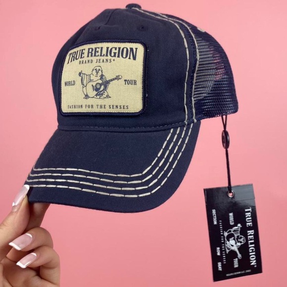 True Religion Accessories - True Religion NWT! Navy Blue Trucker Hat